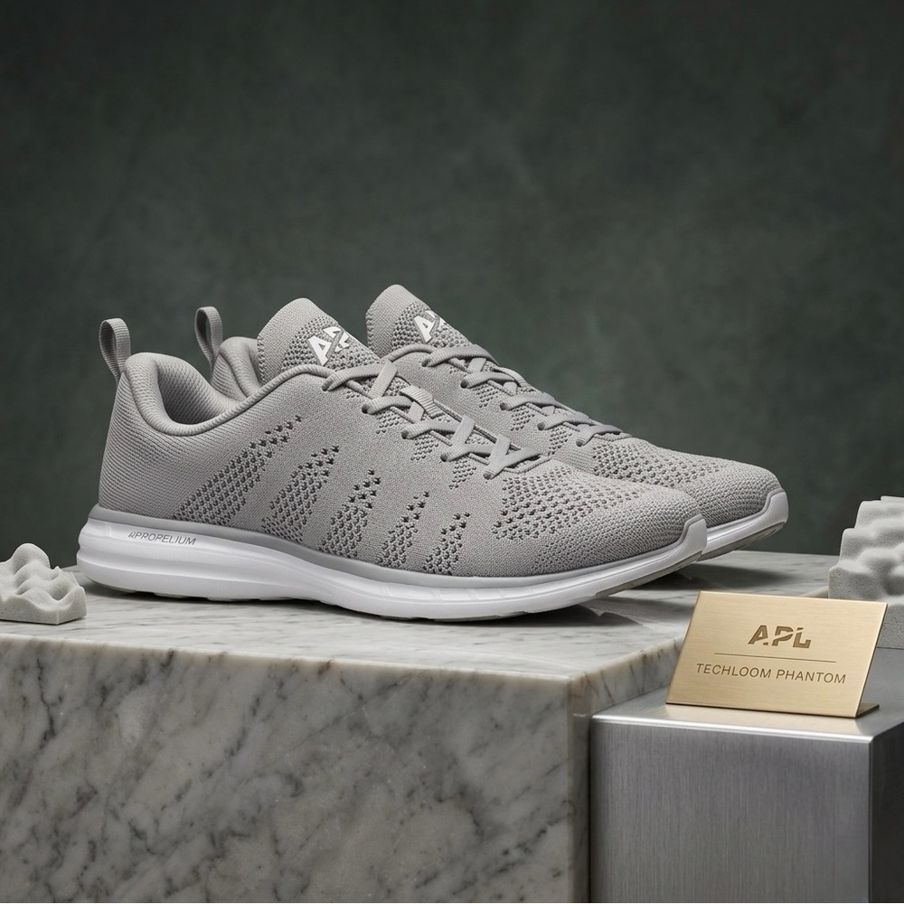 APL TechLoom Propelium  Men's Lightweight Gray and white Sneaker